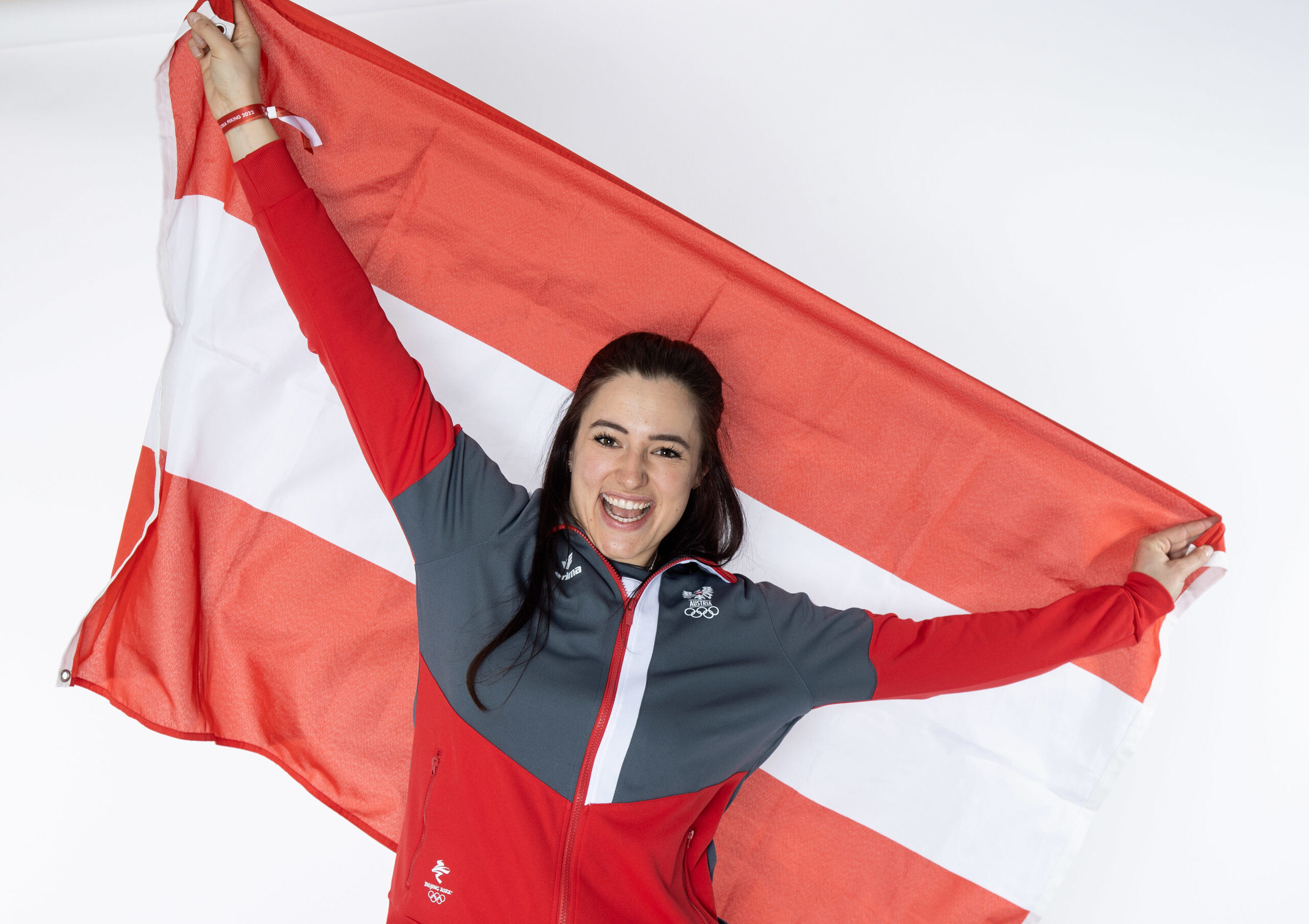 VIENNA,AUSTRIA,26.JAN.2022 - OLYMPICS - OEOC, equipping Winter Olympic Games Beijing 2022. Image shows Katharina Huber (AUT). Photo: GEPA pictures/ Harald Steiner