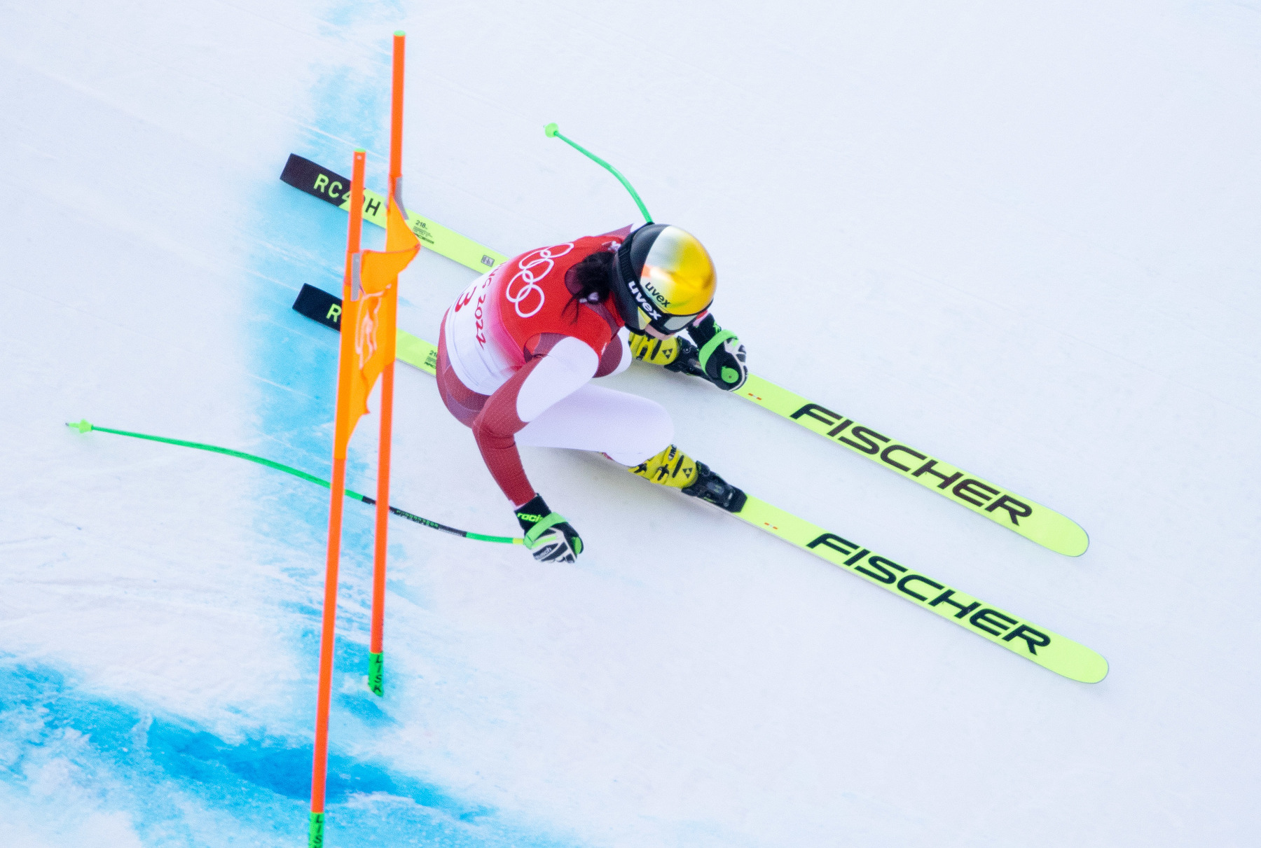 YANQING,CHINA,17.FEB.22 - OLYMPICS, ALPINE SKIING - Winter Olympic Games Beijing 2022, alpine combined, downhill, ladies. Image shows Katharina Huber (AUT). Photo: GEPA pictures/ Harald Steiner